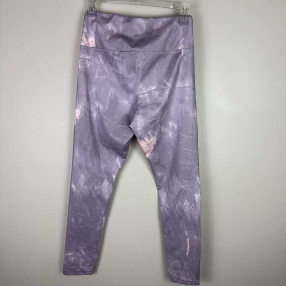 Danskin Women's Purple High Waist Ocean Marble Yoga Leggings Size Medium - Picture 9 of 9